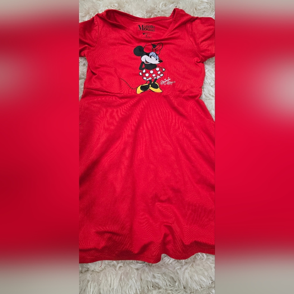 Red Minnie Mouse Dress Girls Size 6